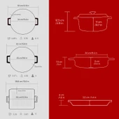 Lava Döküm 6X Trendy Serisi Döküm Demir Tencere Tava Çeyiz Seti  Kırmızı thumbnail 6