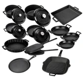 Lava Döküm 12x Trendy Serisi 17 Parça Tencere & Tava Seti  Siyah thumbnail 3