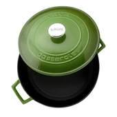 Lava Döküm Yuvarlak Tencere. Folk Çap(Ø)28cm.  Yeşil thumbnail 3