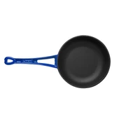 Lava Döküm Yuvarlak Kızartma Tavası Döküm Demir Yekpare Saplı Çap(Ø)24cm.  Mavi thumbnail 3