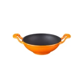 Lava Döküm Mini Wok Yekpare Kulplu Çap(Ø)16cm.  Turuncu - 1