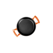 Lava Döküm Yuvarlak Sahan Döküm Demir Yekpare Çift Kulplu Çap(Ø)16cm.  Turuncu thumbnail 3