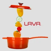 Lava Döküm Yuvarlak Sos Tenceresi Döküm Demir Yekpare Saplı Edition Serisi Çap(Ø16cm.  Turuncu thumbnail 7