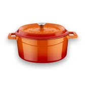 Lava Döküm 6X Trendy Serisi Döküm Demir Tencere Tava Çeyiz Seti  Turuncu thumbnail 2