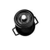 Lava Döküm Yuvarlak Tencere. Trendy Çap(Ø) 14cm.  Siyah - 2