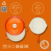 Lava Döküm 2X Edition Serisi Özel Koleksiyon Döküm Demir Tencere & Tava Seti  Turuncu thumbnail 5