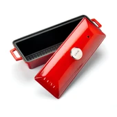 Lava Döküm Ekmek Tenceresi / Terrine Serisi. Ölçü 11x29cm.  Kırmızı thumbnail 2