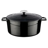 Lava Döküm Yuvarlak Tencere. Folk Çap(Ø)28cm. Siyah - 1