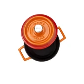 Lava Döküm Yuvarlak Tencere. Trendy Çap(Ø) 18cm.  Turuncu thumbnail 2