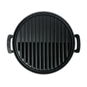 Lava Döküm Yuvarlak Mangal Izgara Set Döküm Demir Yekpare Çift Kulplu Çap (Ø)36cm. - 4