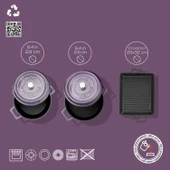 Lava Döküm 6X Trendy Serisi Döküm Demir Tencere Tava Çeyiz Seti  Mor thumbnail 5