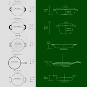 Lava Döküm 5x Trendy Serisi 8 Parça Tencere & Tava Seti  Yeşil thumbnail 6