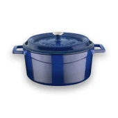 Lava Döküm 6X Trendy Serisi Döküm Demir Tencere Tava Çeyiz Seti  Mavi thumbnail 2