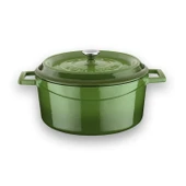 Lava Döküm 6X Trendy Serisi Döküm Demir Tencere Tava Çeyiz Seti  Yeşil thumbnail 2