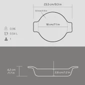 Lava Döküm Yuvarlak Sahan Döküm Demir Yekpare Çift Kulplu Çap(Ø)18cm. thumbnail 5