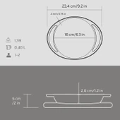 Lava Döküm Yuvarlak Sahan Döküm Demir Yekpare Çift Kulplu Kayın Servis Ahşabı Çap(Ø)16cm. thumbnail 5
