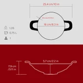 Lava Döküm Mini Wok Yekpare Kulplu Çap(Ø)16cm.  Kırmızı - 4