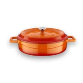 Lava Döküm 6X Trendy Serisi Döküm Demir Tencere Tava Çeyiz Seti  Turuncu thumbnail 3