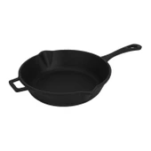 Lava Döküm Yuvarlak Kızartma Tavası Döküm Demir Yekpare Saplı. Çap(Ø)24cm thumbnail 1