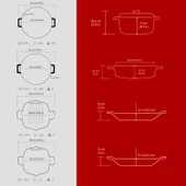 Lava Döküm 5X Trendy Serisi Döküm Demir Tencere Tava Çeyiz Seti  Kırmızı thumbnail 3