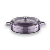 Lava Döküm 6X Trendy Serisi Döküm Demir Tencere Tava Çeyiz Seti  Mor thumbnail 3