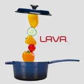 Lava Döküm Yuvarlak Sos Tenceresi Döküm Demir Yekpare Saplı Edition Serisi Çap(Ø16cm.  Mavi - 7