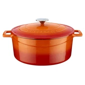 Lava Döküm Yuvarlak Tencere. Folk Çap(Ø)28cm. Turuncu - 1