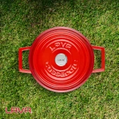 Lava Döküm Yuvarlak Tencere. Trendy Çap(Ø) 18cm.  Kırmızı thumbnail 6