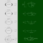 Lava Döküm 5X New Heritage Serisi Döküm Demir Tencere & Tava Seti  Yeşil thumbnail 4