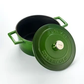 Lava Döküm Yuvarlak Tencere. Folk Çap(Ø)20cm.  Yeşil - 2
