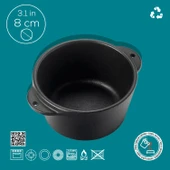 Lava Döküm Yuvarlak Sufle / Sos Kabı. Çap(Ø)8cm. - 4