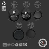 Lava Döküm 5x Trendy Serisi 8 Parça Tencere & Tava Seti  Siyah thumbnail 5