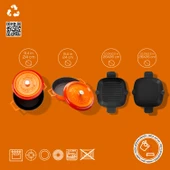 Lava Döküm 5X Trendy Serisi Döküm Demir Tencere Tava Çeyiz Seti  Turuncu thumbnail 2