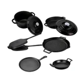 Lava Döküm 6x Trendy Serisi 9 Parça Tencere & Tava Seti  Siyah - 3