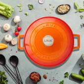 Lava Döküm Yuvarlak Tencere. Folk Çap(Ø)28cm. Turuncu - 7