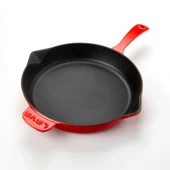 Lava Döküm Yuvarlak Kızartma Tavası Döküm Demir Yekpare Saplı. Çap(Ø)28cm  Kırmızı - 2