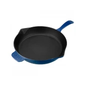 Lava Döküm Yuvarlak Kızartma Tavası Döküm Demir Yekpare Saplı. Çap(Ø)28cm  Mavi - 2