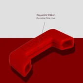 Lava Döküm Isı Dayanımlı Tencere Silikon Tutacak. (1set=2adet) Kırmızı - 7