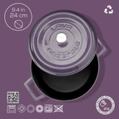 Lava Döküm Yuvarlak Tencere. Trendy Çap(Ø) 24cm.  Mor thumbnail 4