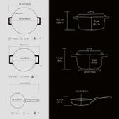 Lava Döküm 3x Trendy Serisi 6 Parça Tencere & Tava Seti  Siyah thumbnail 4