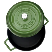 Lava Döküm Çok Amaçlı Yayvan Tencere. Trendy Serisi Çap(Ø)24cm.  Yeşil thumbnail 2