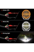 ASTRALED 6.5'' Angellı 60W 14 Led Turuncu Beyaz DRL Mercek Far - 4
