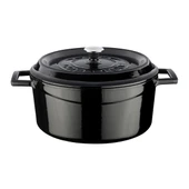 Lava Döküm Yuvarlak Tencere. Trendy Çap(Ø) 24cm.  Siyah - 1