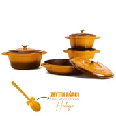Lava Döküm 4X New Heritage Serisi Döküm Demir Tencere Seti  Turuncu thumbnail 1