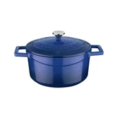 Lava Döküm Yuvarlak Tencere. Folk Çap(Ø) 22cm.  Mavi thumbnail 1