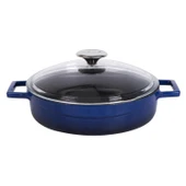 Lava Döküm Çok Amaçlı Yayvan Tencere. Glaze Serisi Çap(Ø)28cm.  Mavi - 1