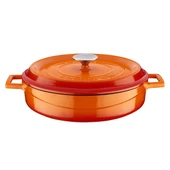 Lava Döküm Çok Amaçlı Yayvan Tencere. Trendy Serisi Çap(Ø)28cm.  Turuncu thumbnail 1