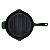 Lava Döküm Yuvarlak Izgara Tavası Döküm Demir Yekpare Saplı Premium Serisi. Çap(Ø)28cm.  Yeşil thumbnail 2