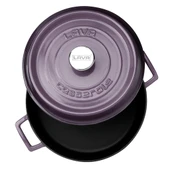 Lava Döküm Çok Amaçlı Yayvan Tencere. Trendy Serisi Çap(Ø)28cm.  Mor thumbnail 2