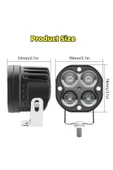 ASTRALED Offroad Sis Lambası 4 Led 20w  Cree Beyaz  Led Motorsiklet Uyumlu ikili set - 5